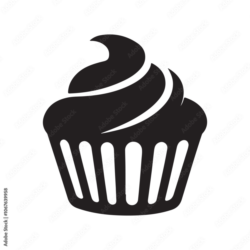 Sweet Cup Cake Illustration Silhouette Vectors for Creative Designs Sweet Cup Cake Illustration Silhouette Vectors for Creative Designs