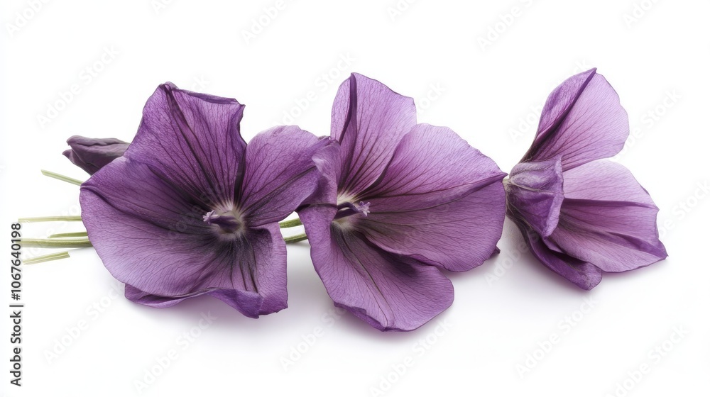 Obraz premium A fresh, vibrant aubergine lies on a white background, highlighting its glossy skin and deep purple hue, symbolizing natural beauty and culinary potential