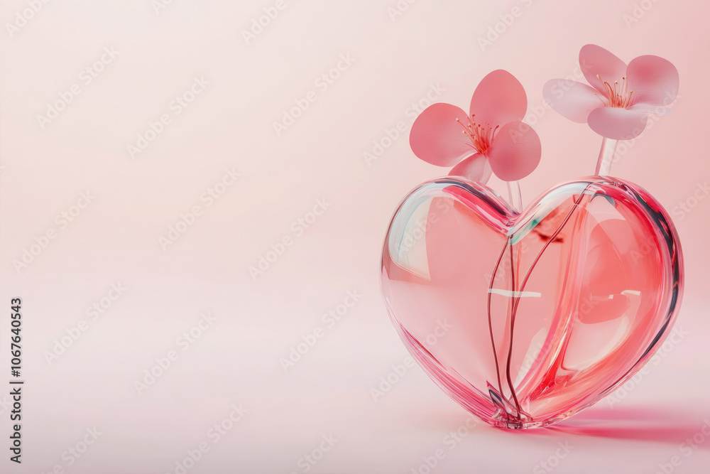 Creative Glassmorphism Heart Vase Design for Romantic Valentine's Day Decoration Creative Glassmorphism Heart Vase Design for Romantic Valentine's Day Decoration