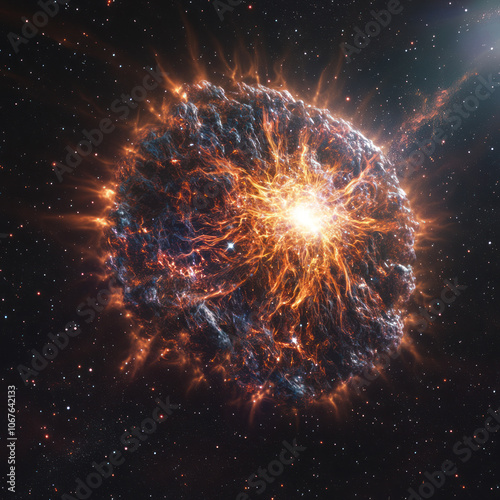 Witnessing the celestial dance of a supernova as it illuminates the night sky