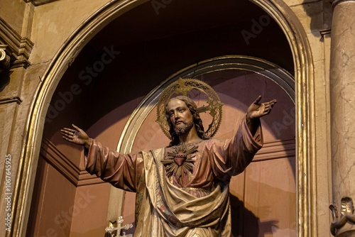 A jesus image in a church