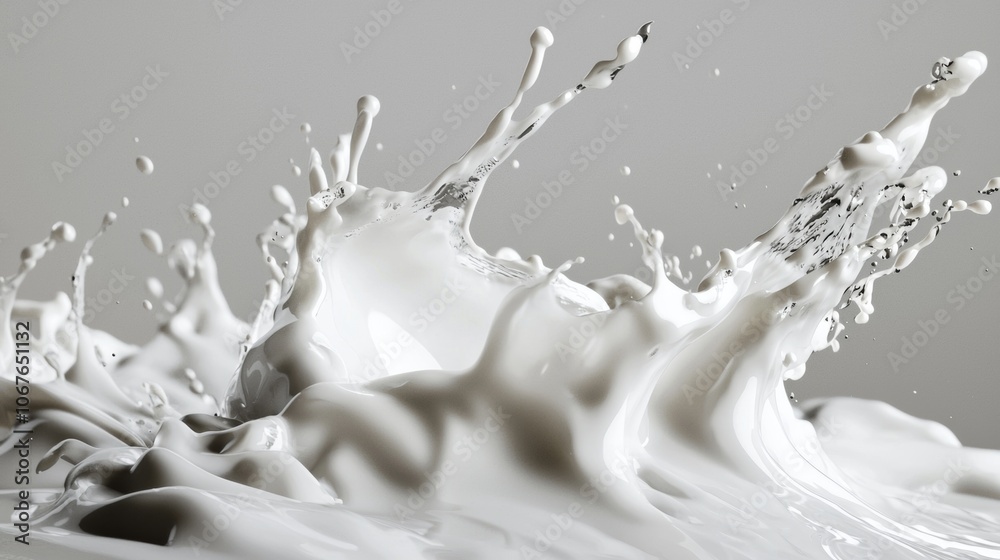 High-speed capture of milk splashes in motion High-speed capture of milk splashes in motion