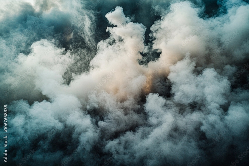 Mysterious clouds swirling in a dark sky at twilight, painting an ethereal scene. Generative AI Mysterious clouds swirling in a dark sky at twilight, painting an ethereal scene. Generative AI