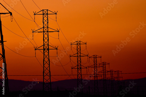 POWER LİNES AT SUNSET