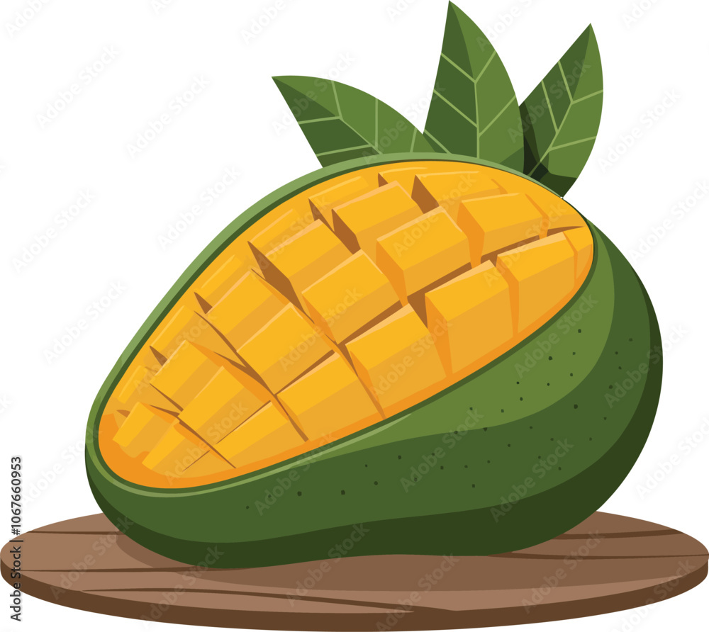 Fototapeta premium Vector Mango Isolated white background
