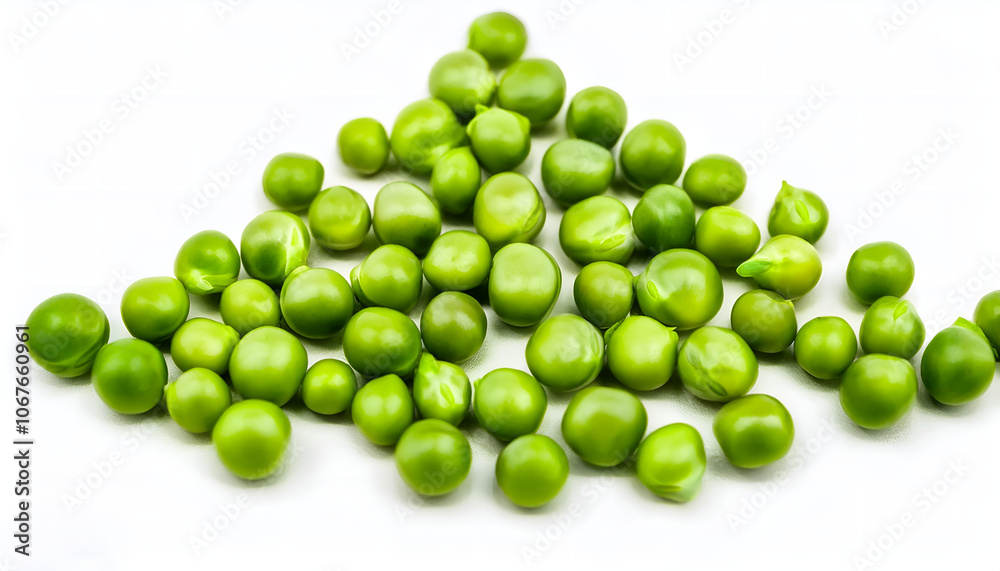 A close-up image showcasing vibrant green peas inside their pods, placed on a white background. The fresh and healthy appearance represents natural and organic food options A close-up image showcasing vibrant green peas inside their pods, placed on a white background. The fresh and healthy appearance represents natural and organic food options
