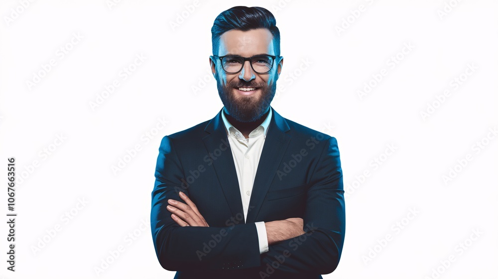 Confident and Ready: A charismatic businessman with a warm smile and a confident demeanor, exudes professionalism and success. He is ready to take on any challenge. Confident and Ready: A charismatic businessman with a warm smile and a confident demeanor, exudes professionalism and success. He is ready to take on any challenge.