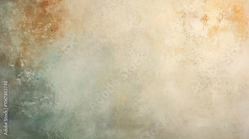 Abstract background with soft, earthy tones of green, brown, and white, with a subtle texture.