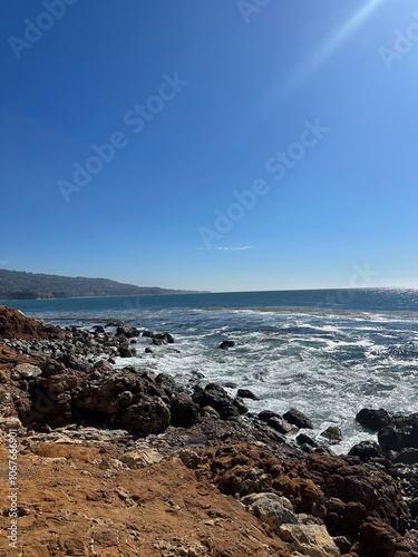 Waters on rocky shore