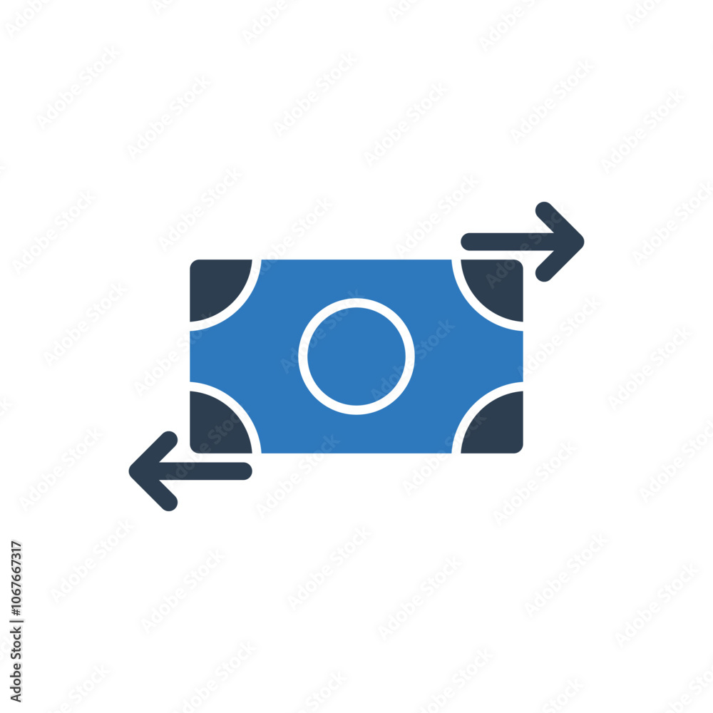 Money Transaction Icon - Dollar Transfer Icon Money Transaction Icon - Dollar Transfer Icon