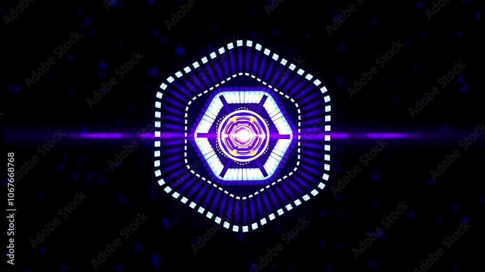A vibrant, geometric design featuring a central hexagonal shape with radiating patterns and glowing elements, suggesting technology. A vibrant, geometric design featuring a central hexagonal shape with radiating patterns and glowing elements, suggesting technology.