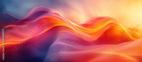 Wallpaper Mural Abstract colorful background with flowing, wavy, blurred lines in warm tones of red, orange, yellow, and purple. Torontodigital.ca