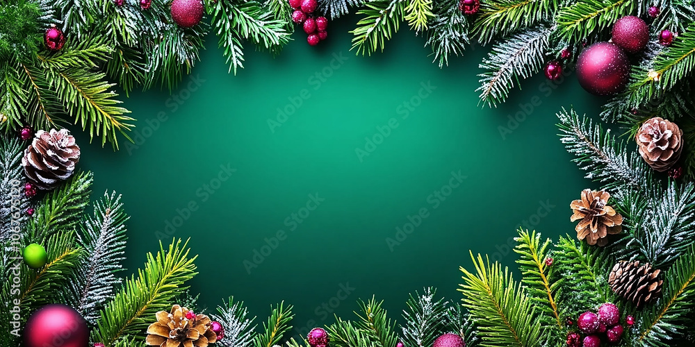 Holiday decorations. Festive Christmas decorations in vibrant colors, New Year celebrations