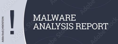 Malware Analysis Report. A blue banner illustration with white text. photo