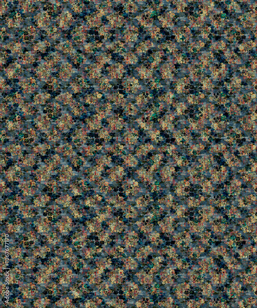 Fototapeta premium Seamless Pattern Illustrations for Designing in Unique and vibrant digital textile designs, crafted to bring elegance and sophistication to any fabric. Perfect for fashion, home decor 