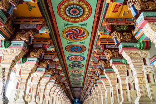 Art au Plafond de Rameshwaram Temple