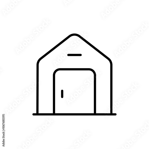 House icon Thin line vector illustration set