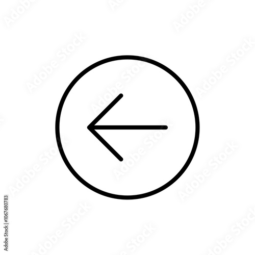 Previous icon Thin line vector illustration set