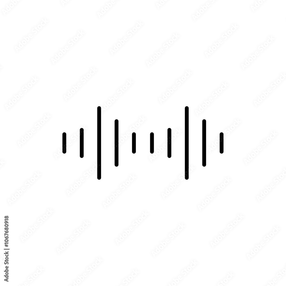 Voice icon Thin line vector illustration set Voice icon Thin line vector illustration set
