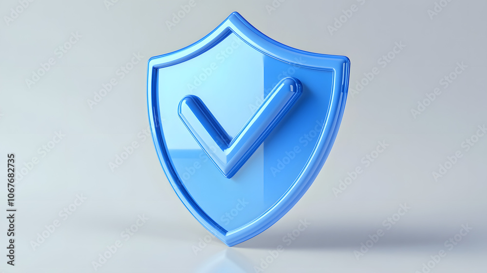 cartoon 3d Icon safety shield check mark perspective . Blue symbol security safety icon. Checkmark in minimalistic style. 3d vector illustration. white background cartoon 3d Icon safety shield check mark perspective . Blue symbol security safety icon. Checkmark in minimalistic style. 3d vector illustration. white background