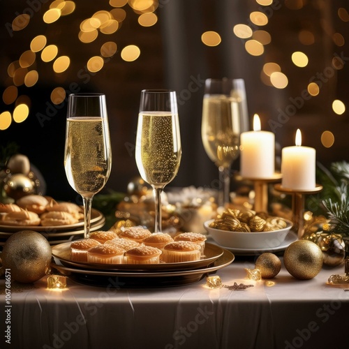 Party with champagne 