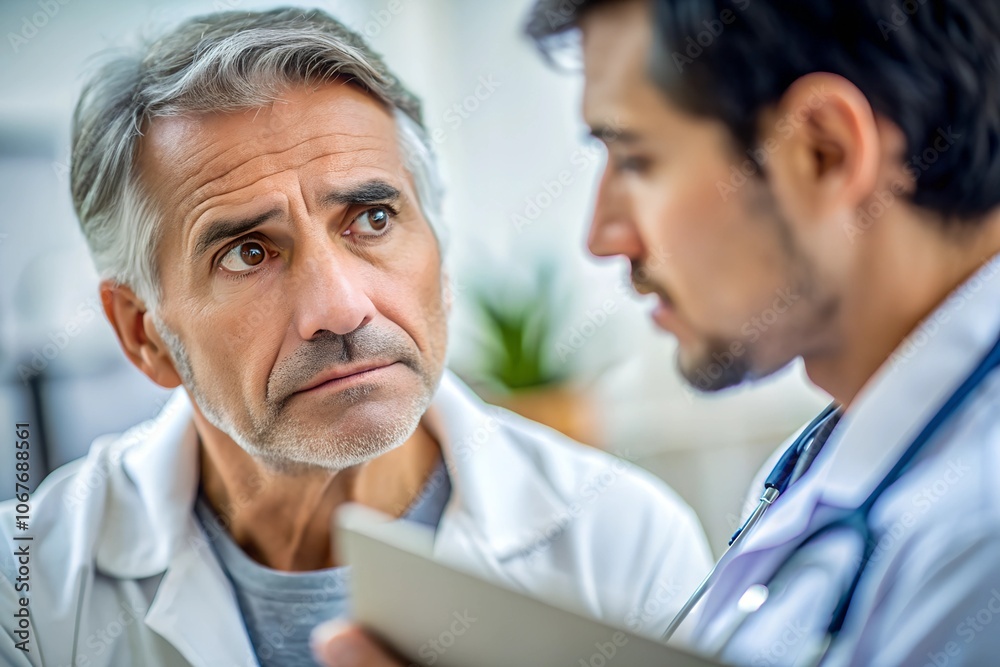 Doctor explaining test results to patient Doctor explaining test results to patient