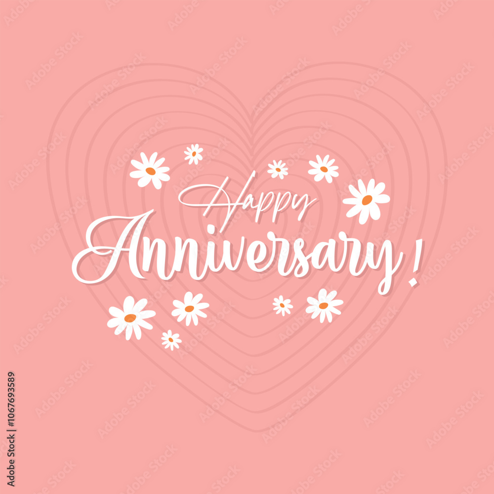 Happy anniversary vector lettering Happy anniversary vector lettering