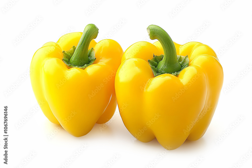 Paprika. Yellow pepper. Sweet bell peppers isolated. With clipping path. Full depth of field. Paprika. Yellow pepper. Sweet bell peppers isolated. With clipping path. Full depth of field.