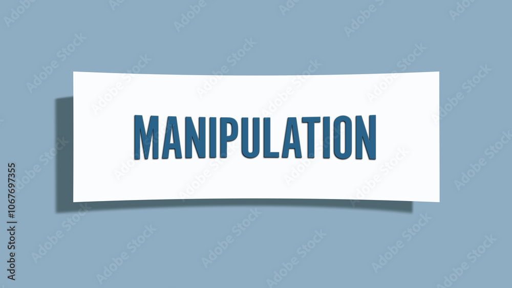 Manipulation. A card isolated on blue background. Manipulation. A card isolated on blue background.