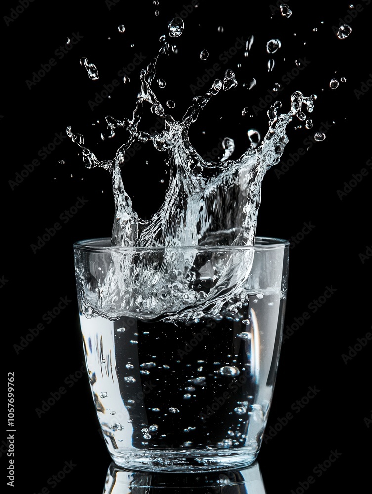 Water Splash in Glass Water Splash in Glass