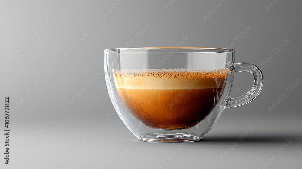 Espresso in a Double-Walled Glass Cup Espresso in a Double-Walled Glass Cup