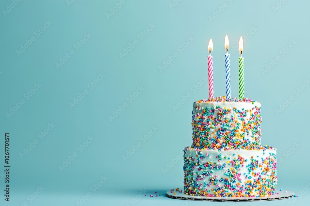 Birthday Cake with Colorful Sprinkles Birthday Cake with Colorful Sprinkles