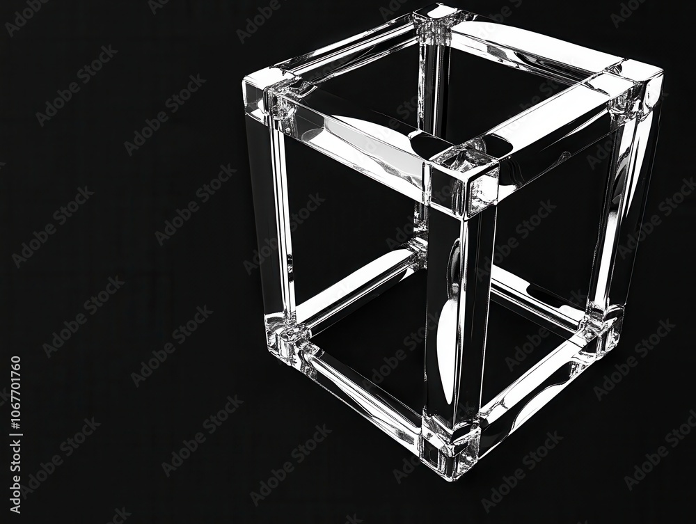 Obraz premium Transparent Cube Structure