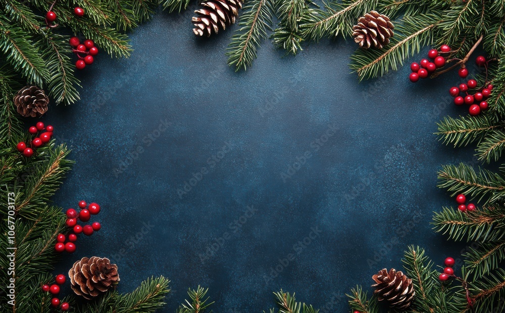 Festive Christmas Background with Open Space for Text Festive Christmas Background with Open Space for Text