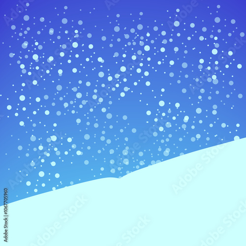 drawing of the background for the holiday of the new year with snow