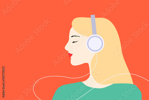 Girl in headphones