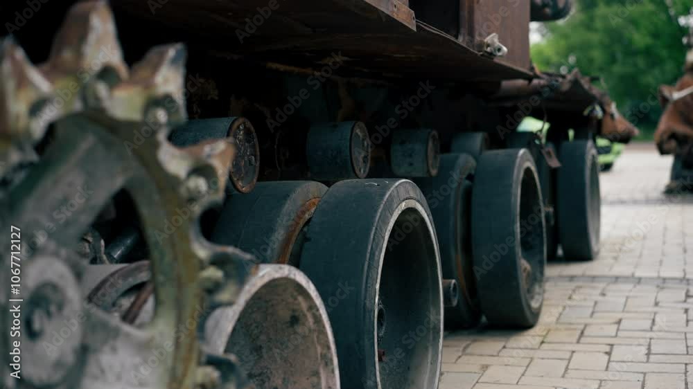 close up ukraine Kyiv summer august 2, 2024 sofievskaya square capital military scrap metal remains of destroyed equipment ukrainian - russian war close up ukraine Kyiv summer august 2, 2024 sofievskaya square capital military scrap metal remains of destroyed equipment ukrainian - russian war