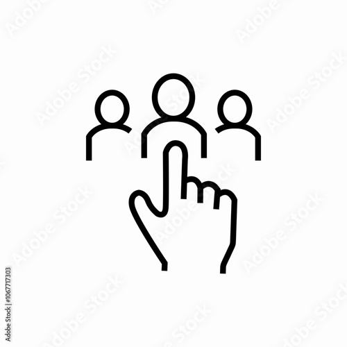 choose person icon sign vector photo