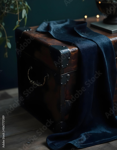 Black silk cloth Mockup for clothes, bedcover and texture background 