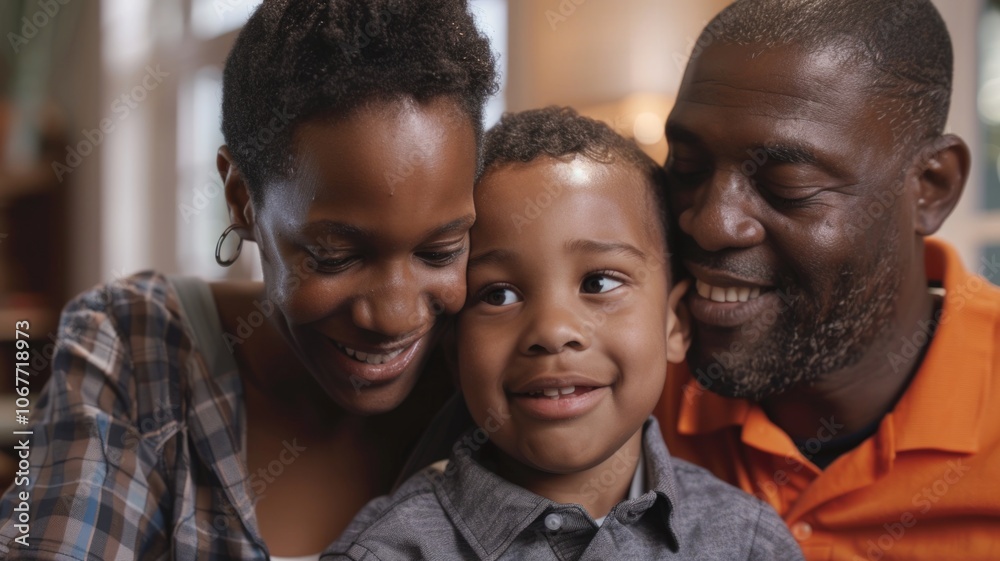 Happy Family Bonding Moment with Parents and Child Happy Family Bonding Moment with Parents and Child