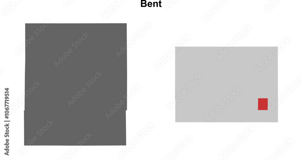 Bent County (Colorado) blank outline map set Bent County (Colorado) blank outline map set