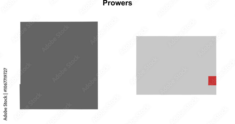 Prowers County (Colorado) blank outline map set Prowers County (Colorado) blank outline map set