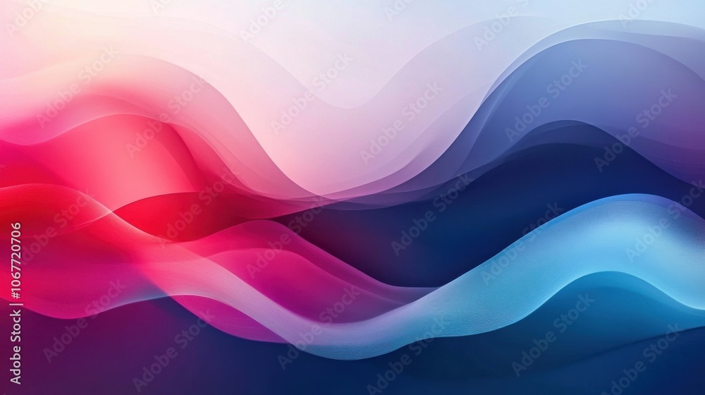 Colorful abstract waves in red, pink, and blue gradients Colorful abstract waves in red, pink, and blue gradients
