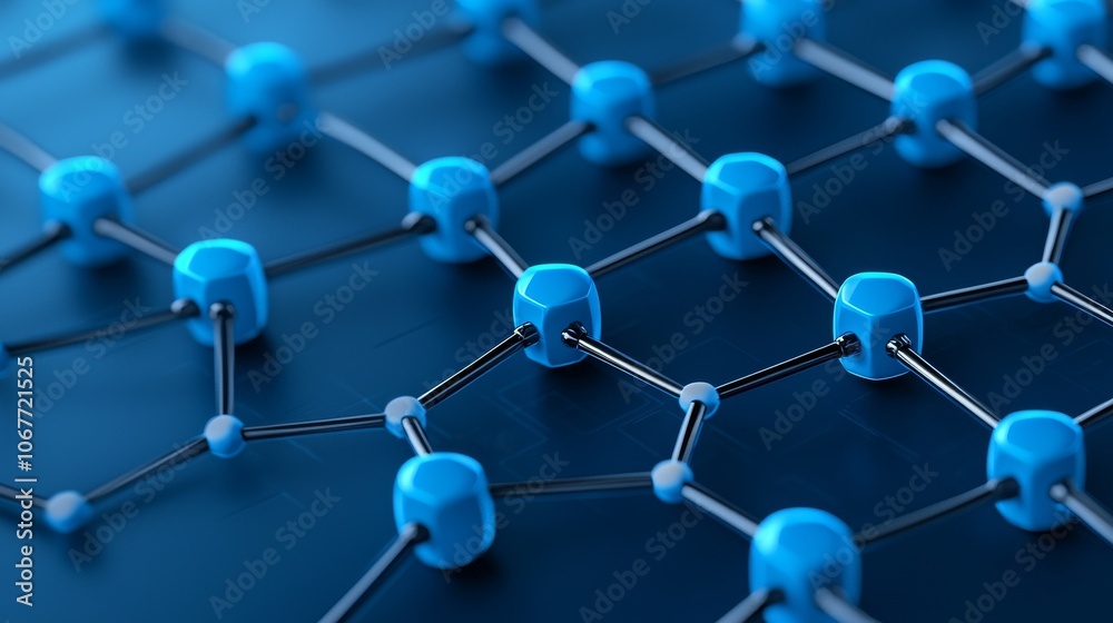 Image of abstract blue molecular structure and beautiful scientific background in biotechnology and nanotechnology. Image of abstract blue molecular structure and beautiful scientific background in biotechnology and nanotechnology.