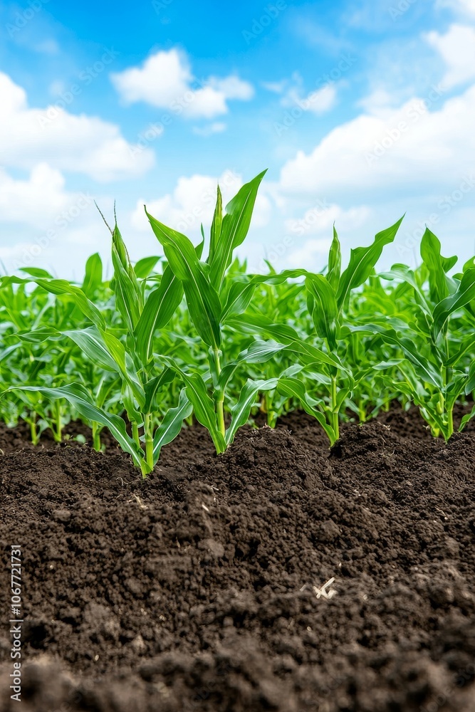 An image of a corn maize crop field viewed from a downward perspective An image of a corn maize crop field viewed from a downward perspective