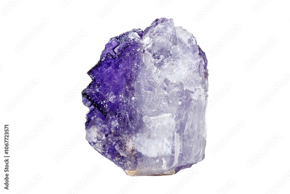 Fluorite mineral stone on a white background close up. Fluorite mineral stone on a white background close up.