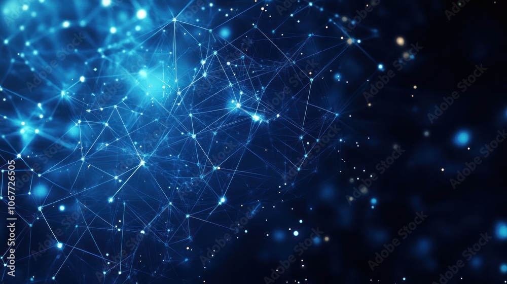 Fototapeta premium Abstract Blue Network Background