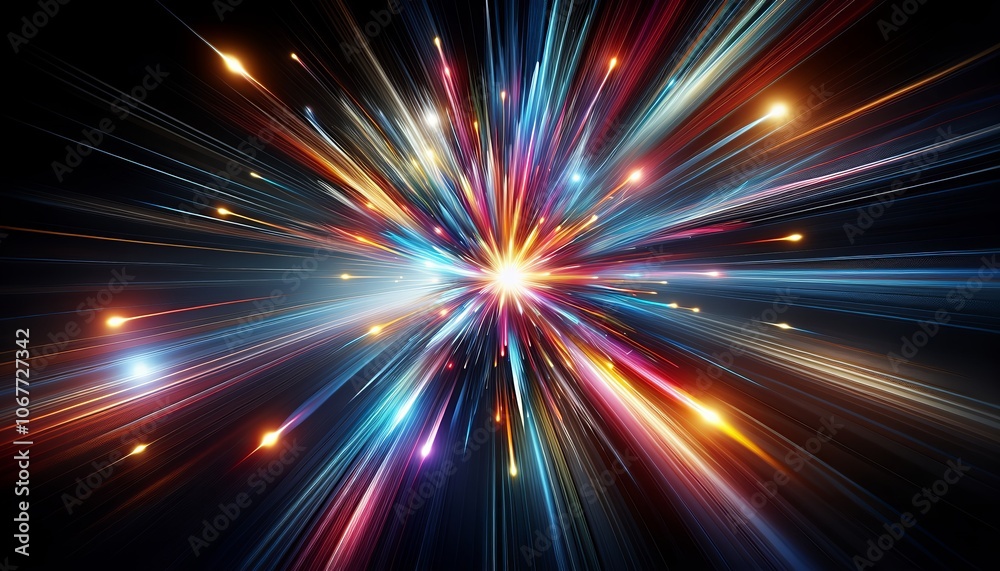 A celestial explosion of colour and light illuminates the cosmos. A celestial explosion of colour and light illuminates the cosmos.