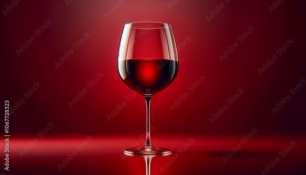 Elegant red wine glass in a minimalist setting that captures a warm, inviting ambience. Elegant red wine glass in a minimalist setting that captures a warm, inviting ambience.