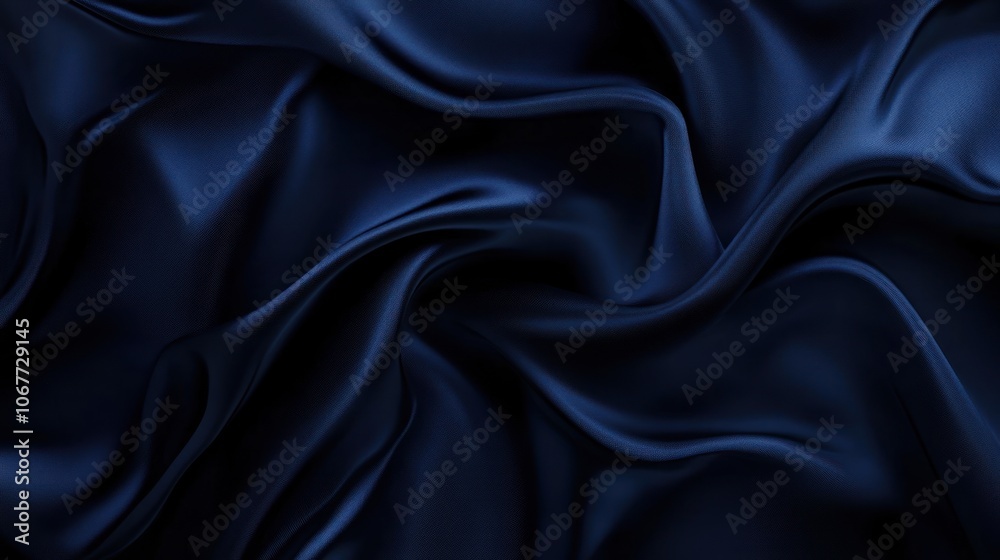 Fototapeta premium Abstract Blue Silk Fabric